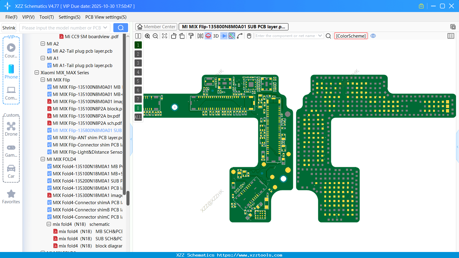 Xiaomi MI MIX Flip-135800N8M0A01 SUB PCB Layer